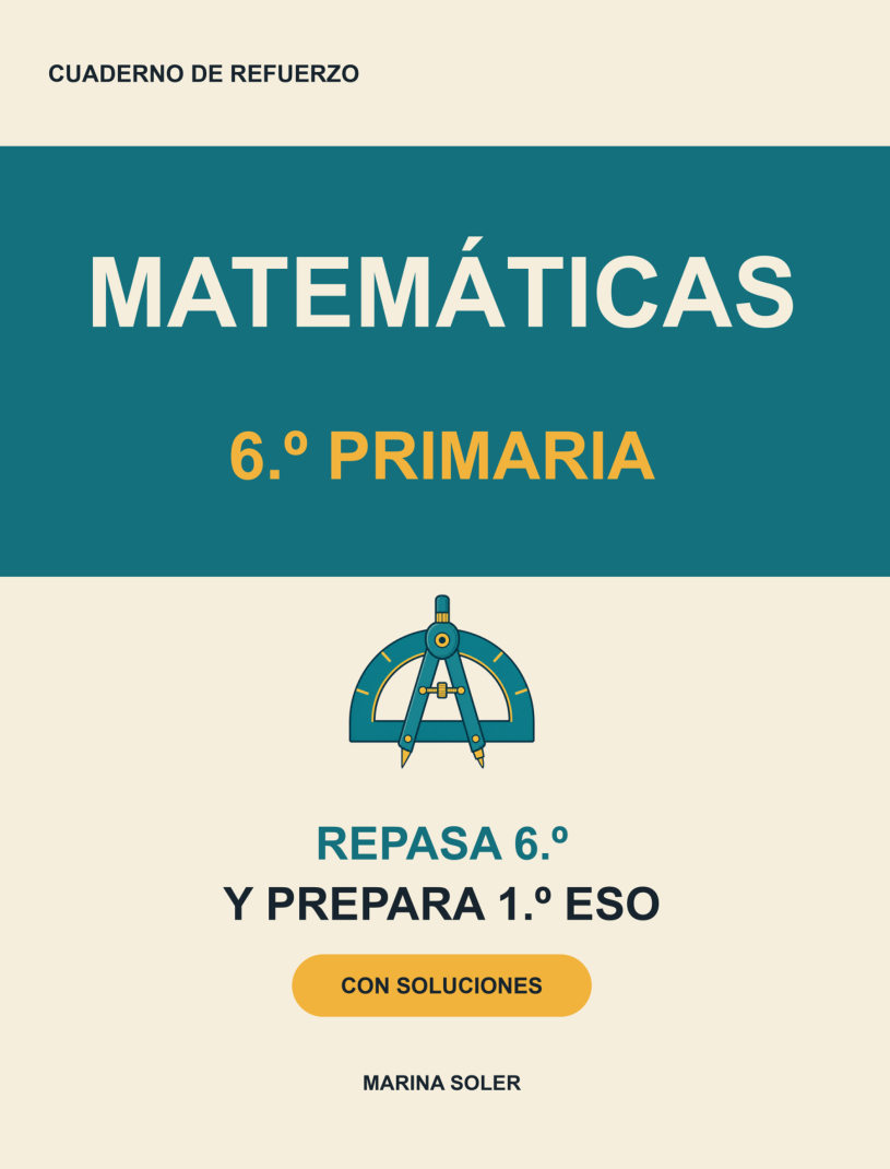 Matemáticas 6.º Primaria · Cuaderno de refuerzo
