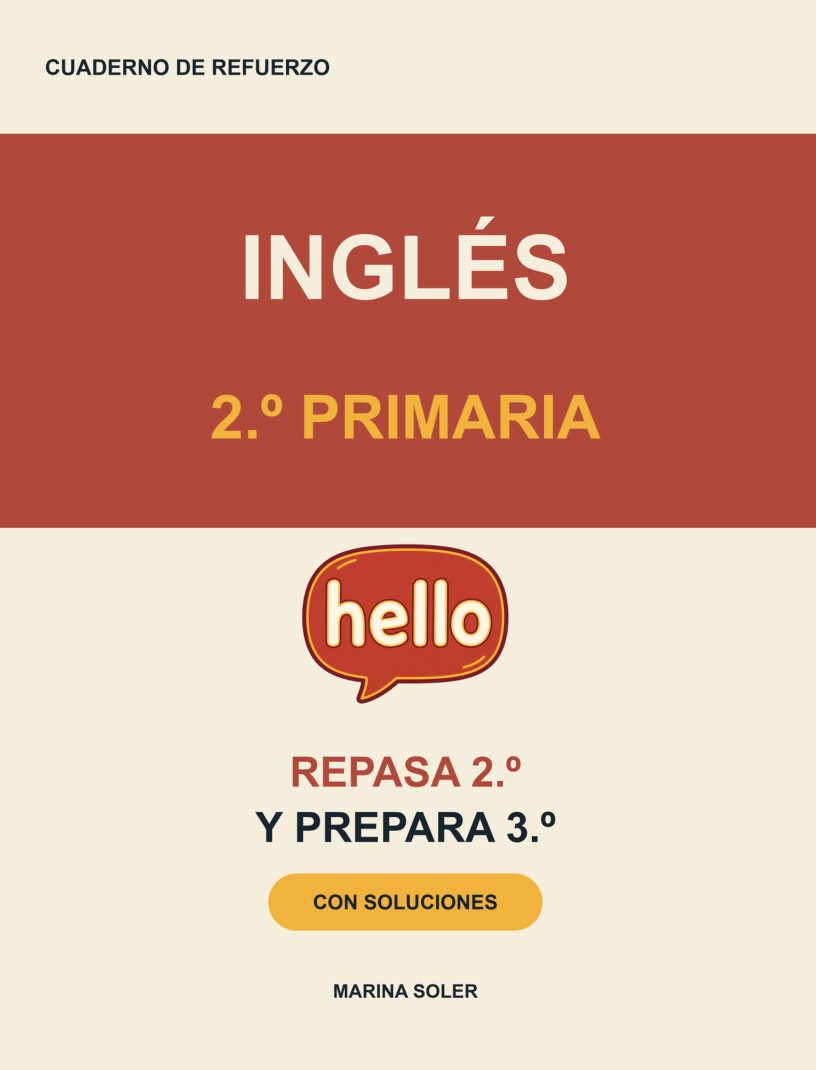 Inglés 2.º Primaria · Cuaderno de refuerzo con Rodolfo