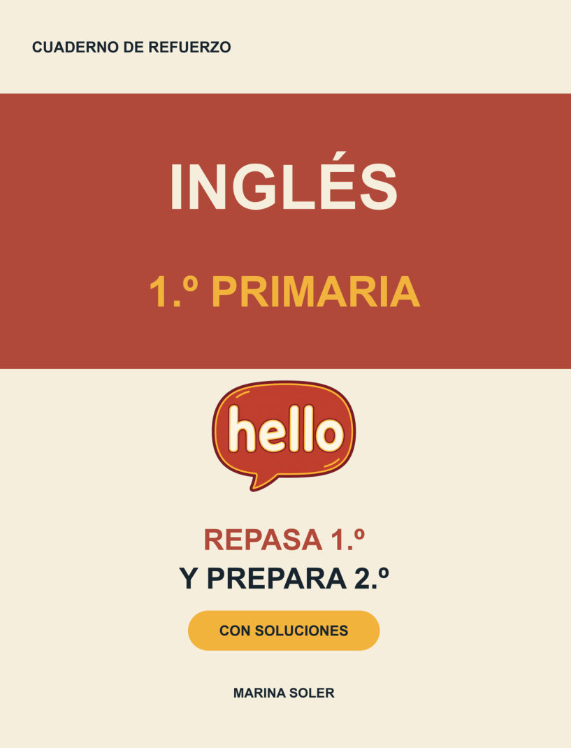 Inglés 1.º Primaria · Cuaderno de refuerzo con Rodolfo