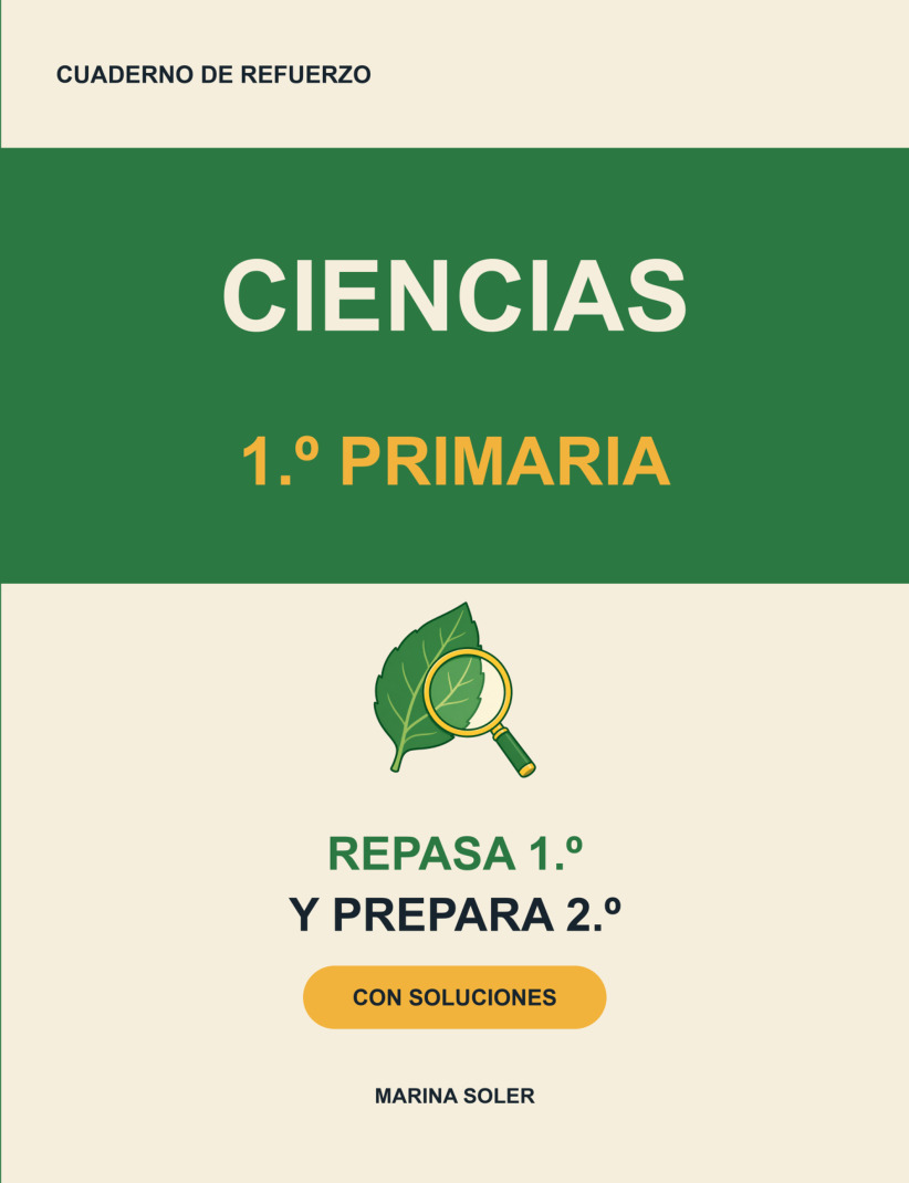 Ciencias 1.º Primaria · Cuaderno de refuerzo con Rodolfo