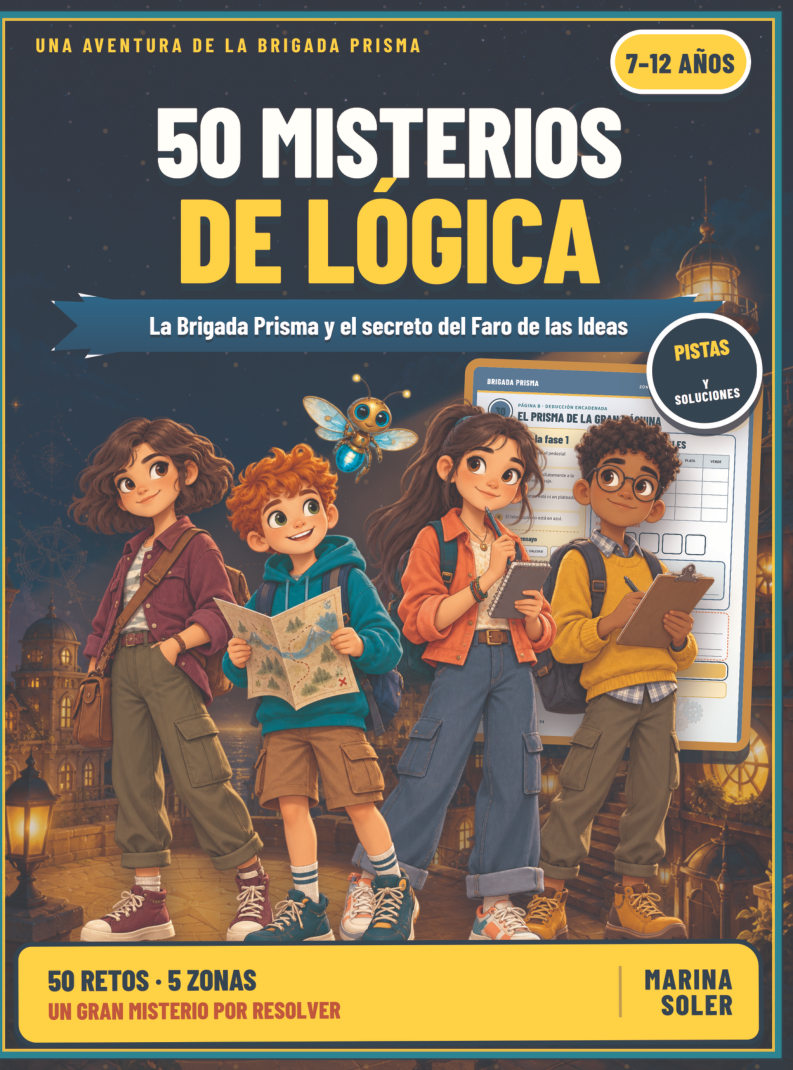 50 misterios de lógica: La Brigada Prisma y el secreto del Faro de las Ideas