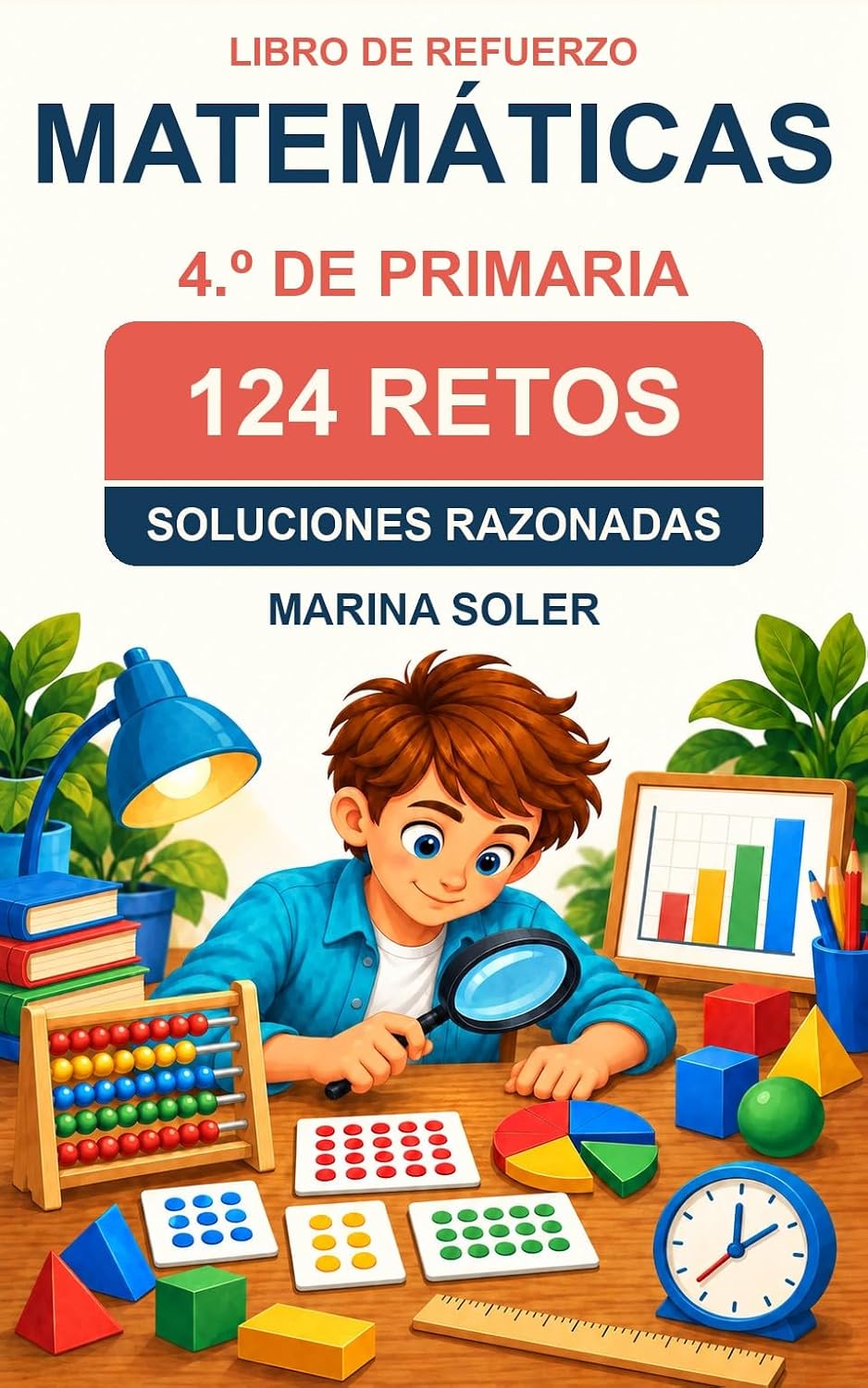 Matemáticas 4.º Primaria · 124 retos · Kindle