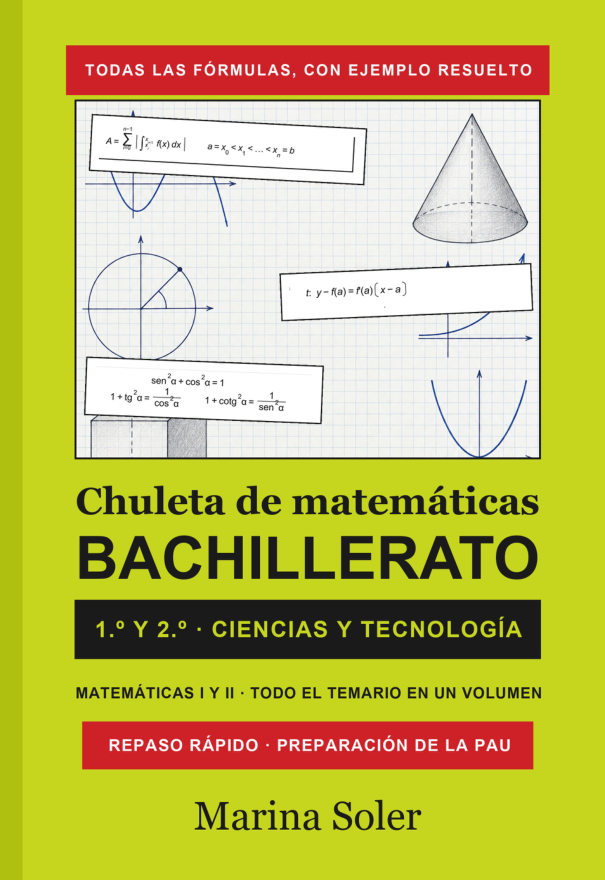 Chuleta de Matemáticas de Bachillerato · Ciencias