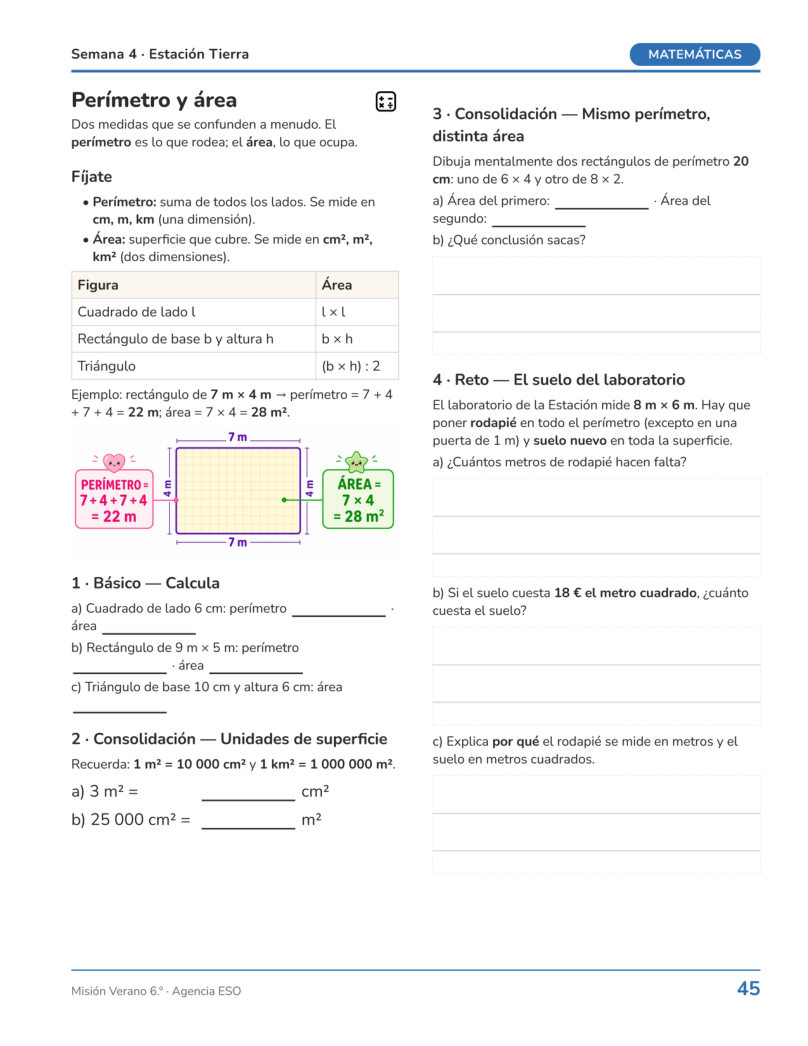 Página 45 del libro: Matemáticas