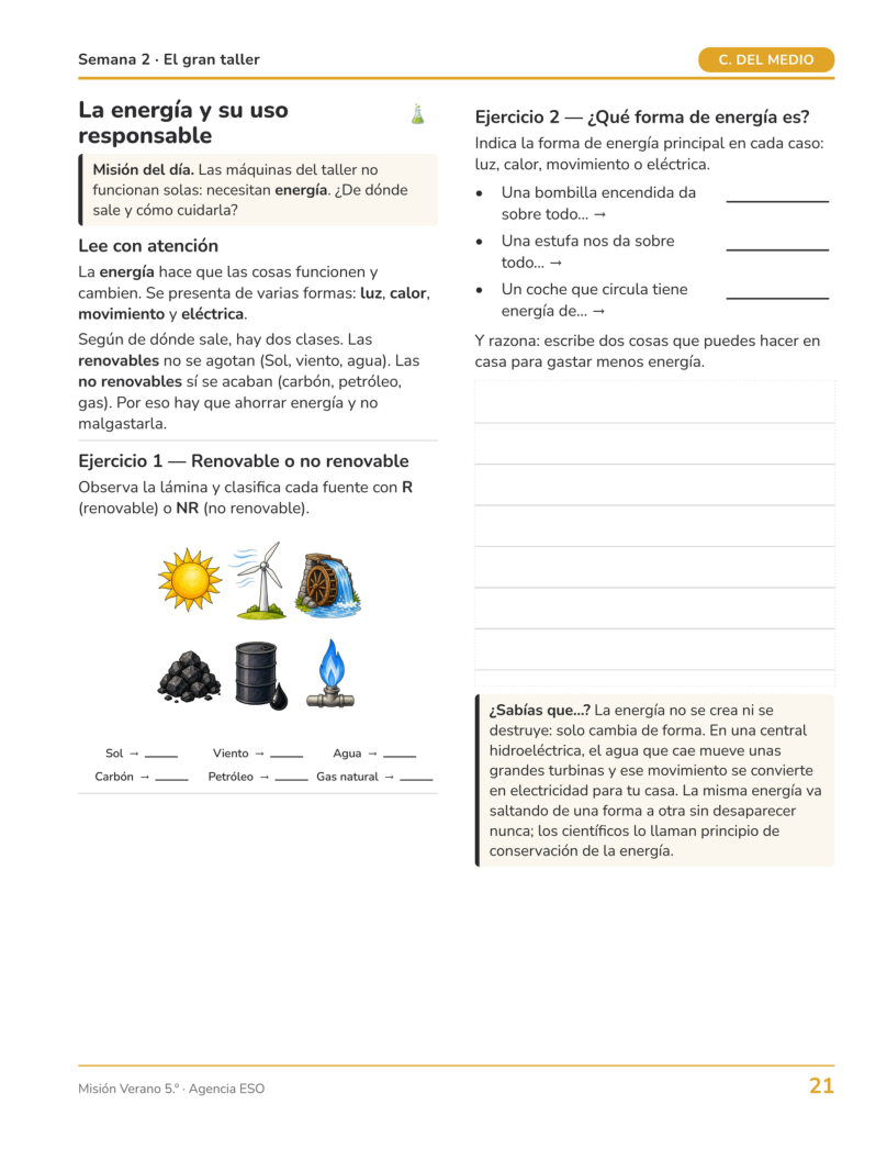 Página 21 del libro: Conocimiento del medio