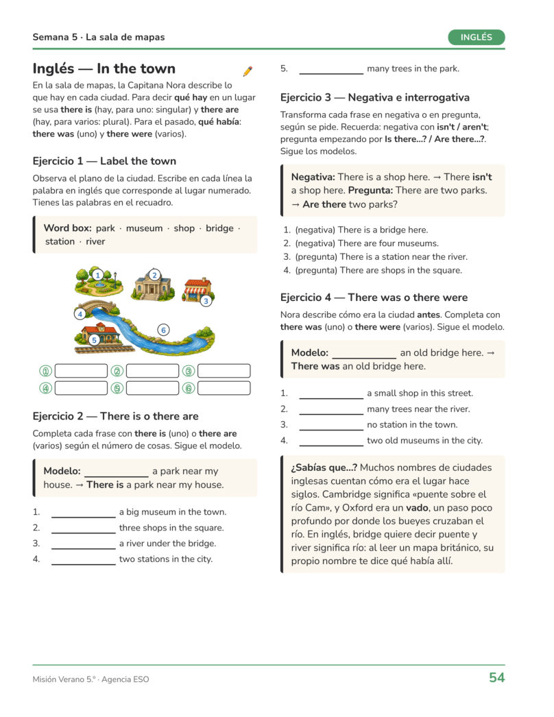 Página 54 del libro: Inglés