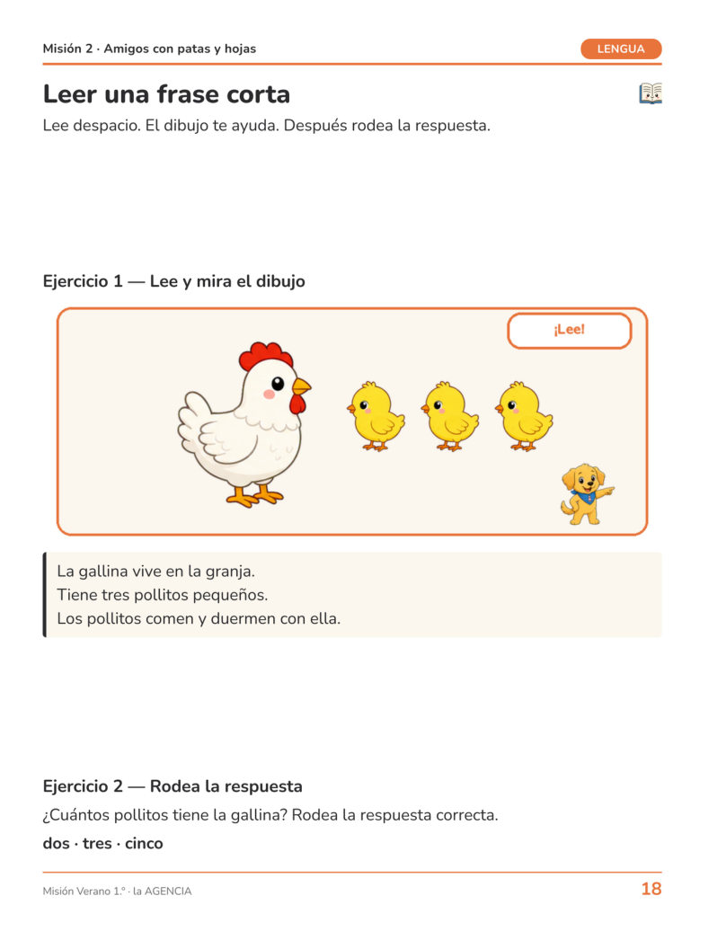 Página 18 del libro: Lengua