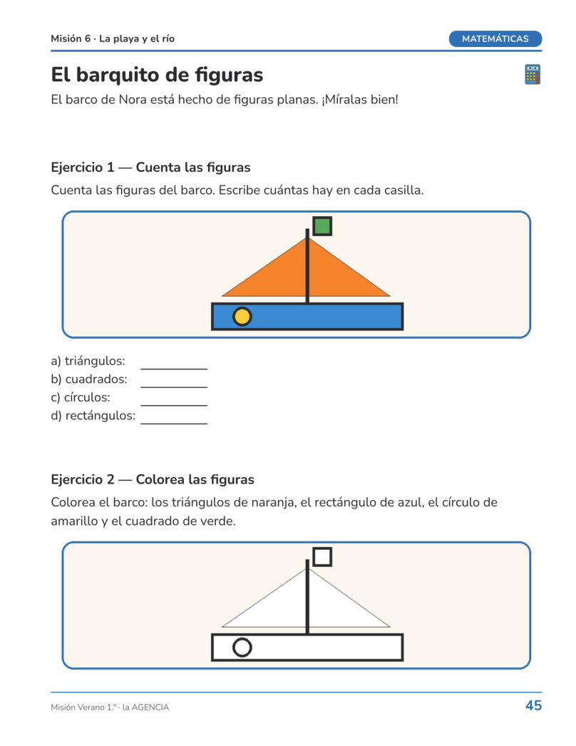 Página 45 del libro: Matemáticas