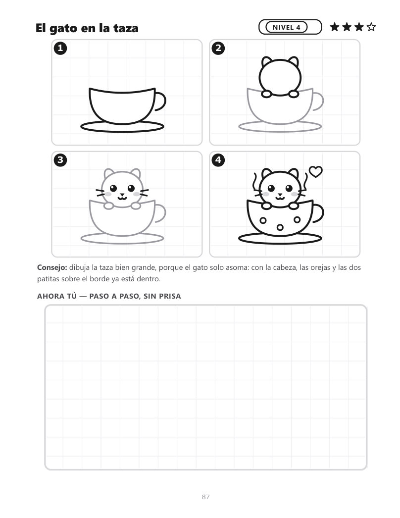 Página 87 del libro: Dibujar un gato en una taza
