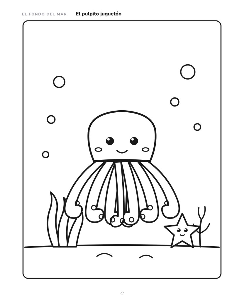 Página 27 del libro: Pulpo para colorear