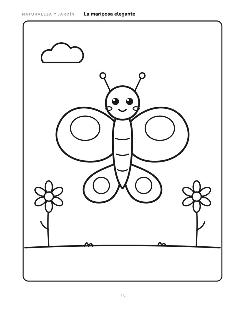 Página 75 del libro: Mariposa para colorear