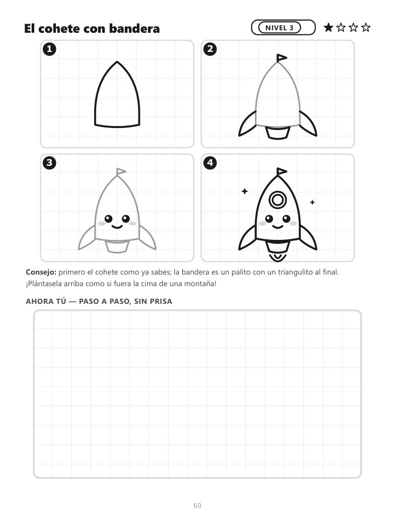 Página 60 del libro: Dibujar un cohete
