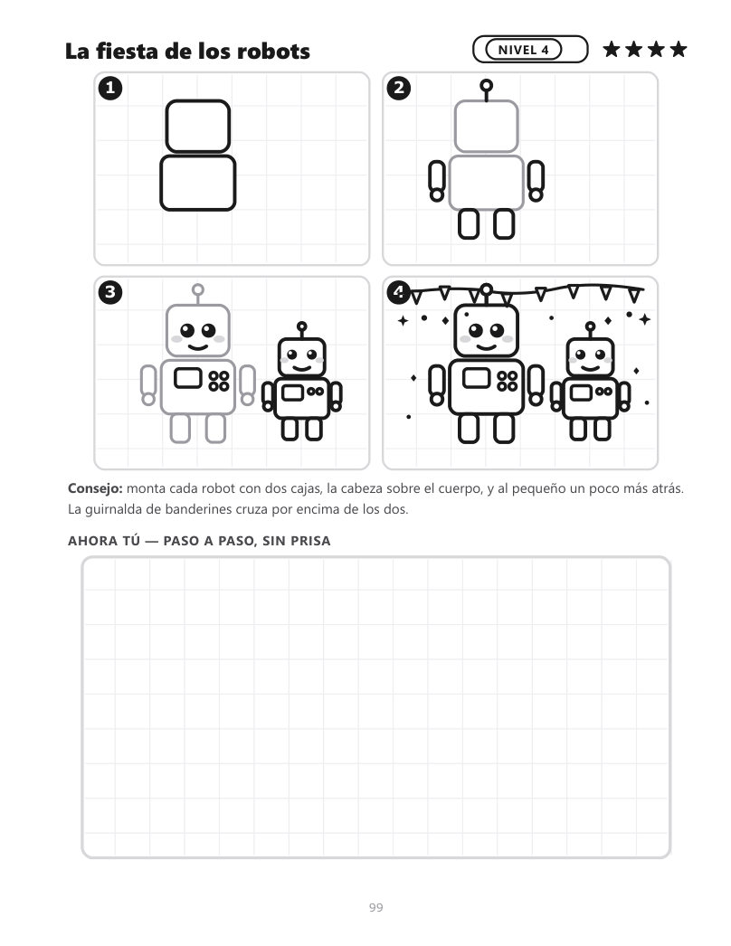 Página 99 del libro: Dibujar robots
