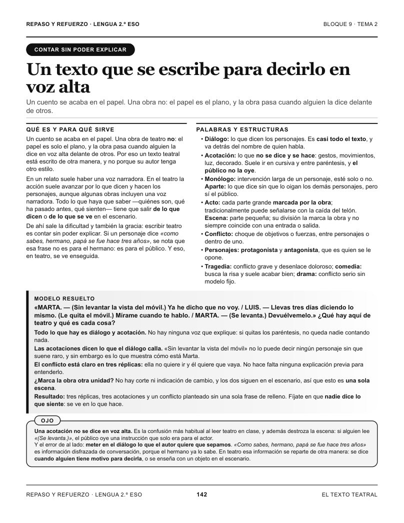 Página 142 del libro: Actividad del libro