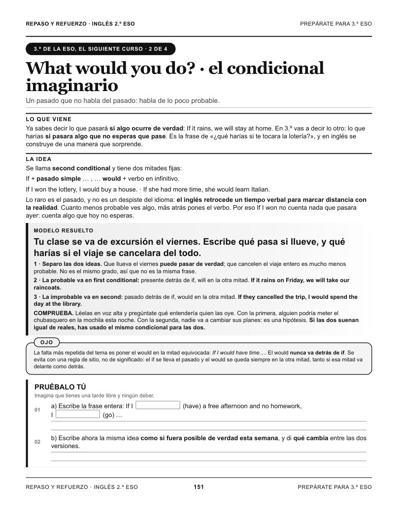 Página 151 del libro: Actividad del libro