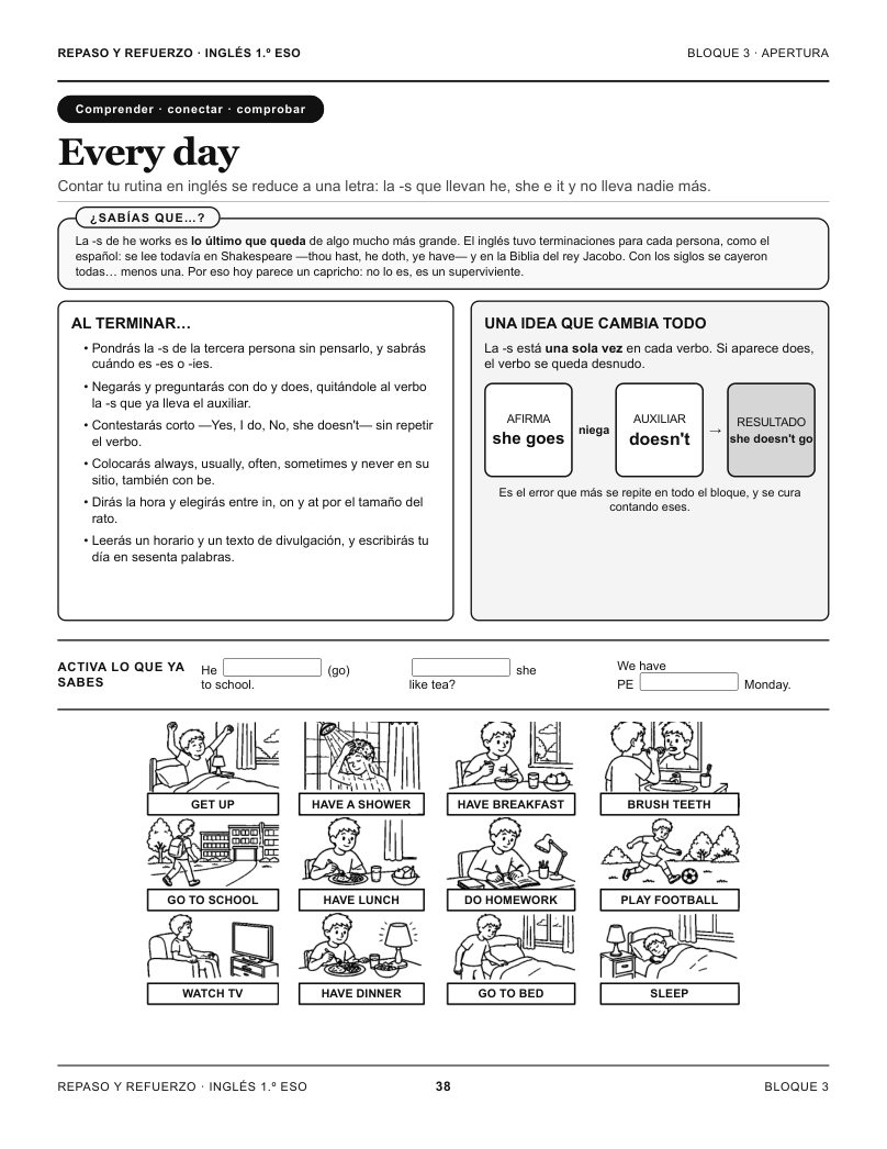 Página 38 del libro: Actividad del libro