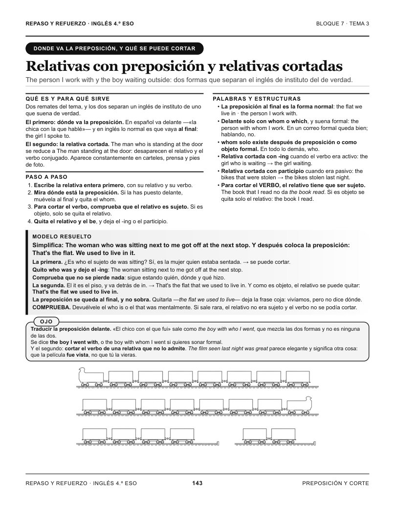Página 143 del libro: Actividad del libro