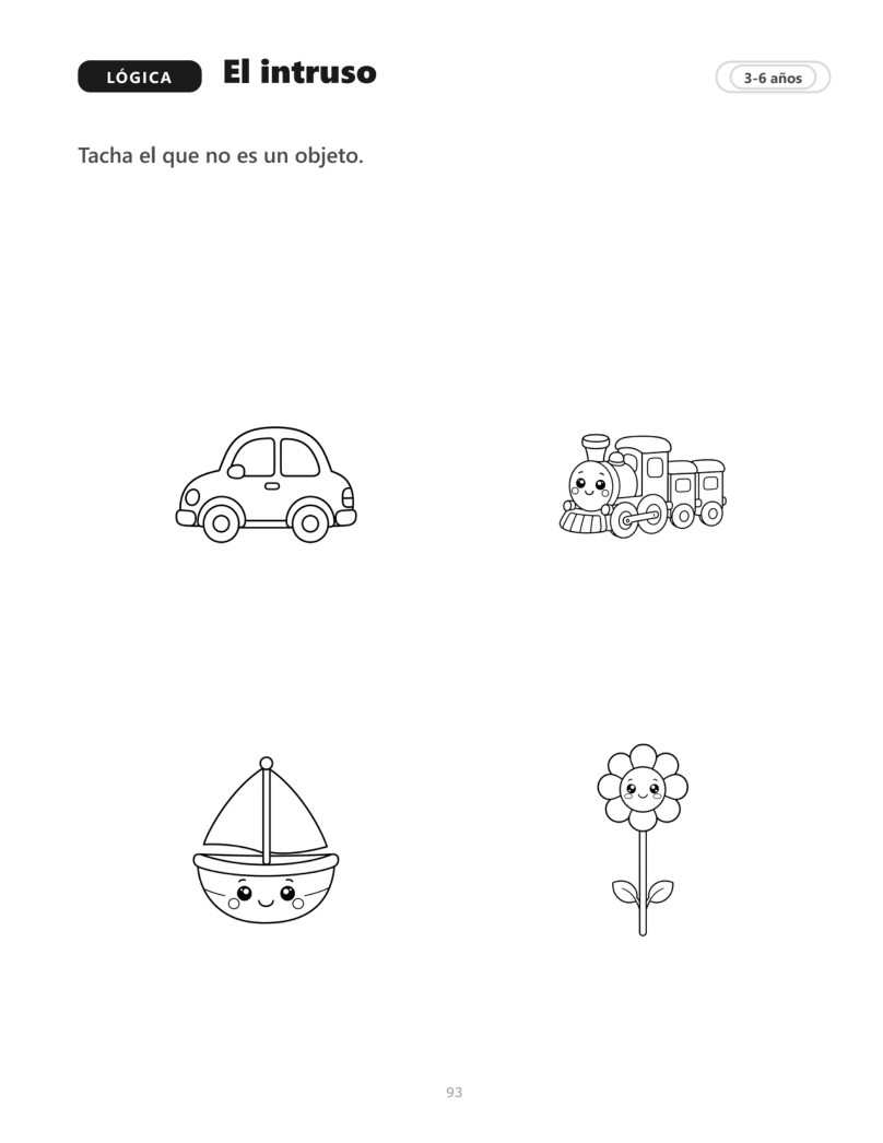 Página 93 del libro: Encuentra el intruso