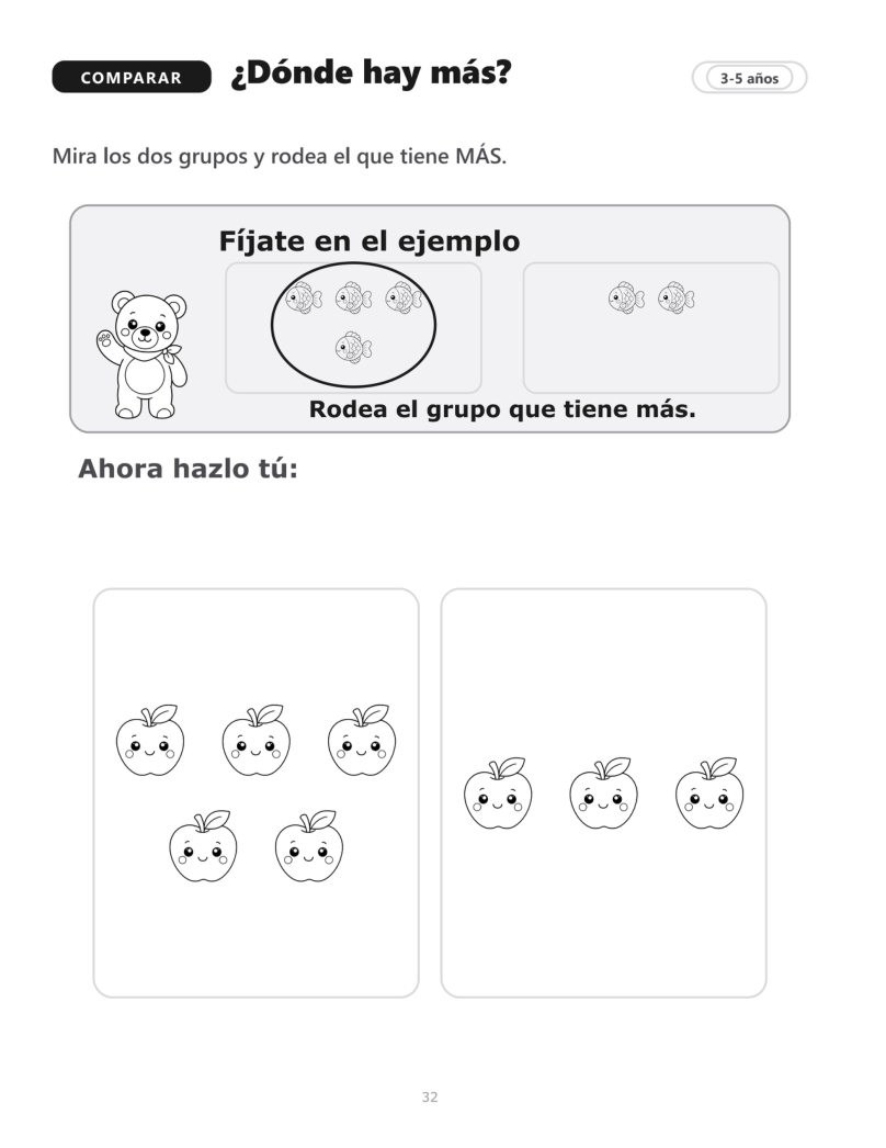 Página 32 del libro: Comparación de cantidades