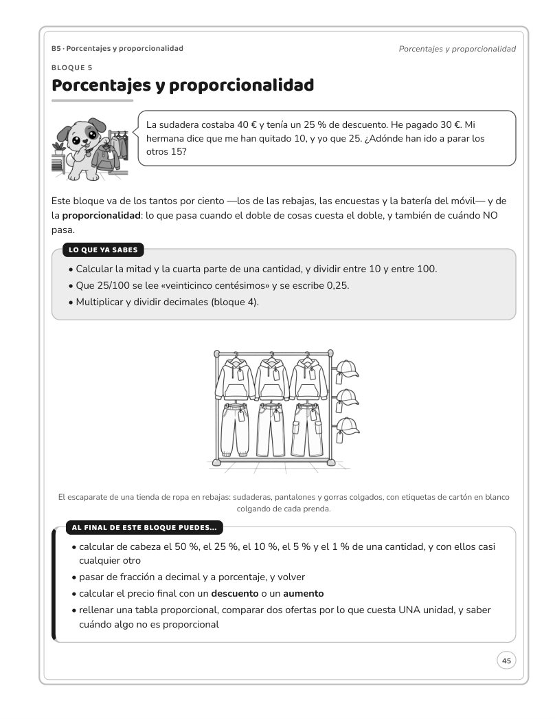 Página 45 del libro: Actividad del libro