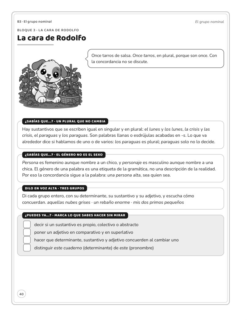 Página 40 del libro: Actividad del libro