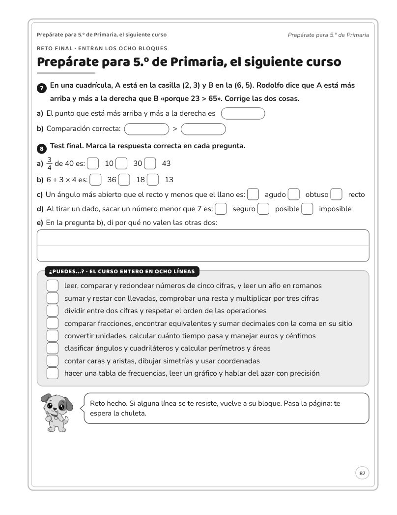Página 87 del libro: Actividad del libro