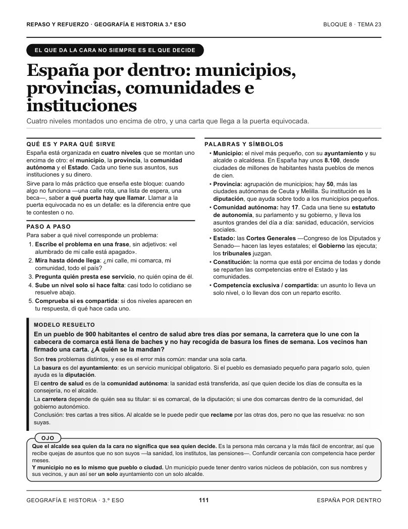 Página 111 del libro: Actividad del libro