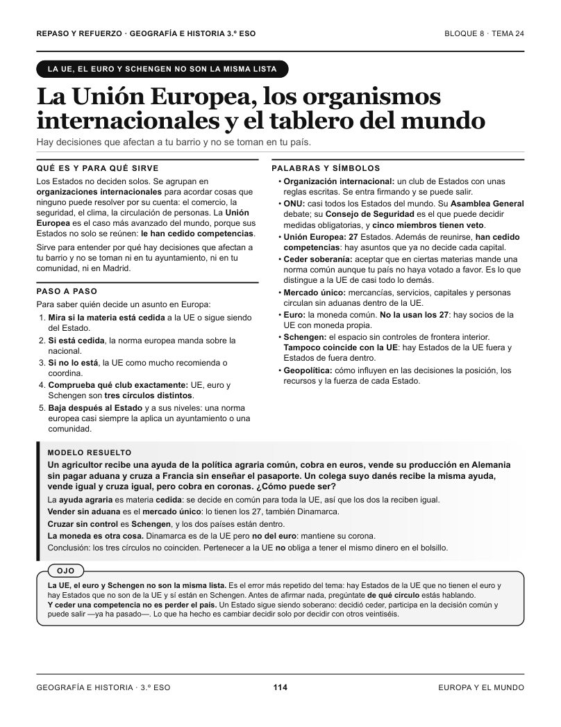 Página 114 del libro: Actividad del libro