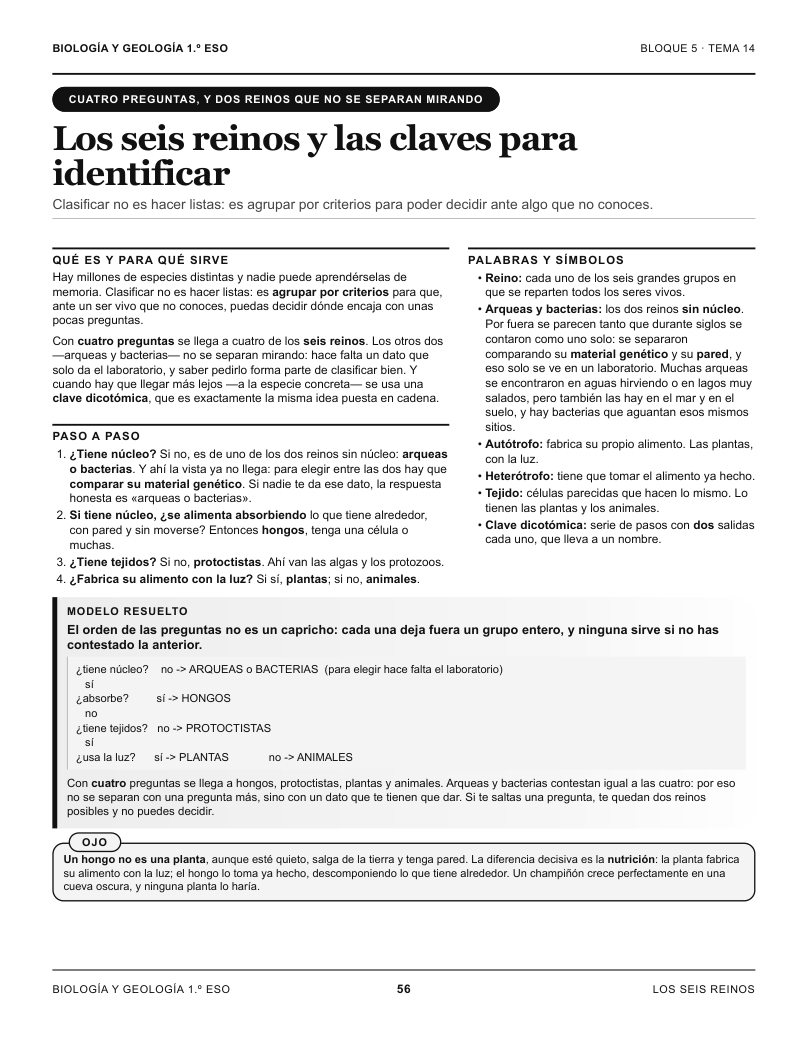 Página 56 del libro: Actividad del libro