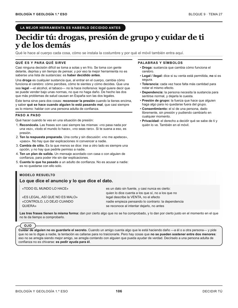 Página 106 del libro: Actividad del libro