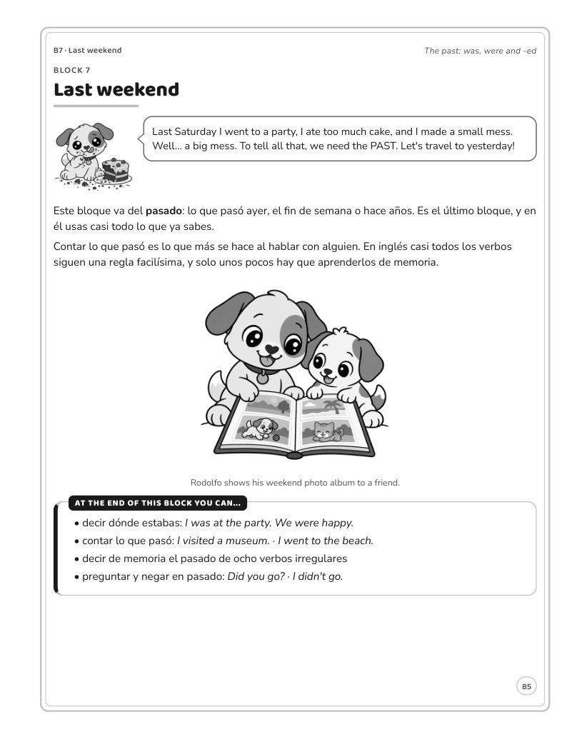 Página 85 del libro: Actividad del libro
