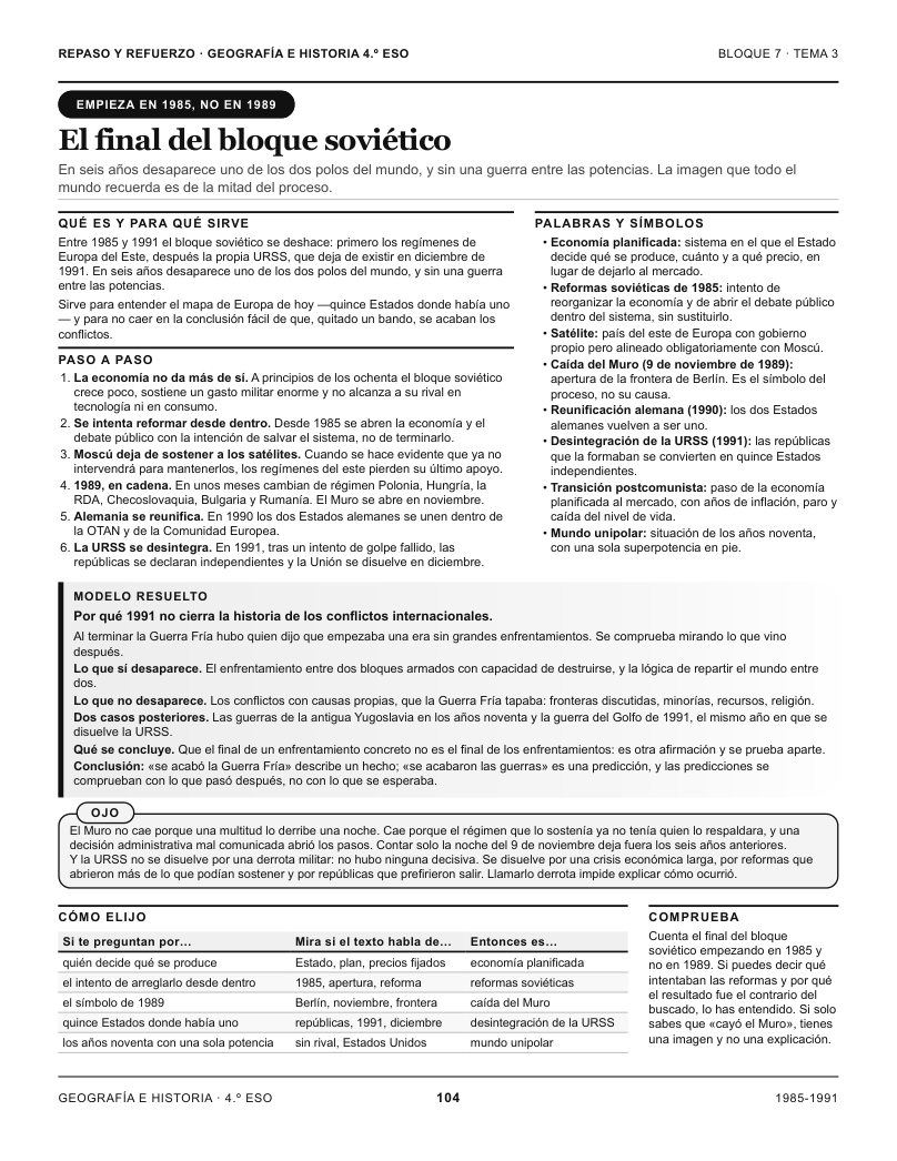 Página 104 del libro: Actividad del libro
