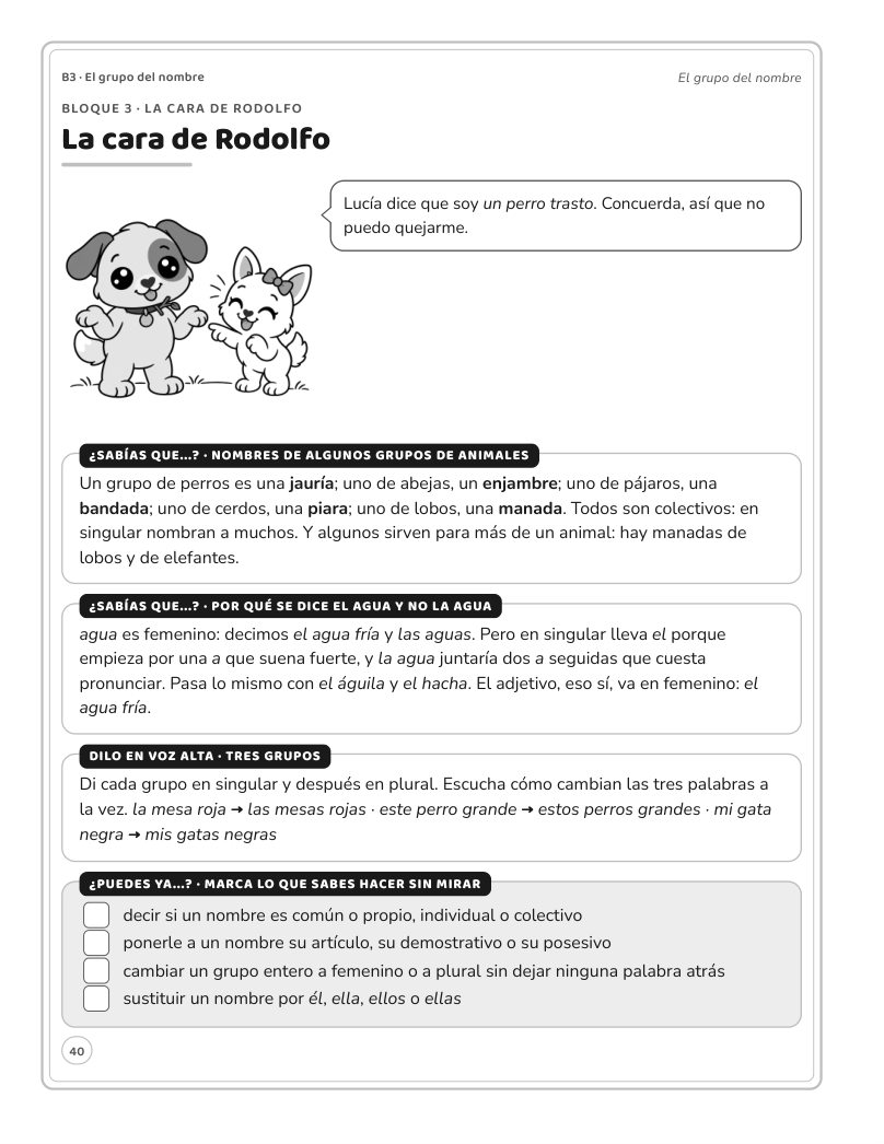Página 40 del libro: Actividad del libro