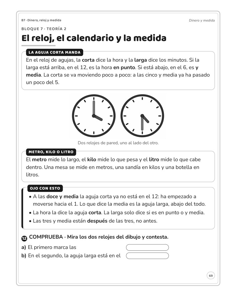 Página 69 del libro: Actividad del libro