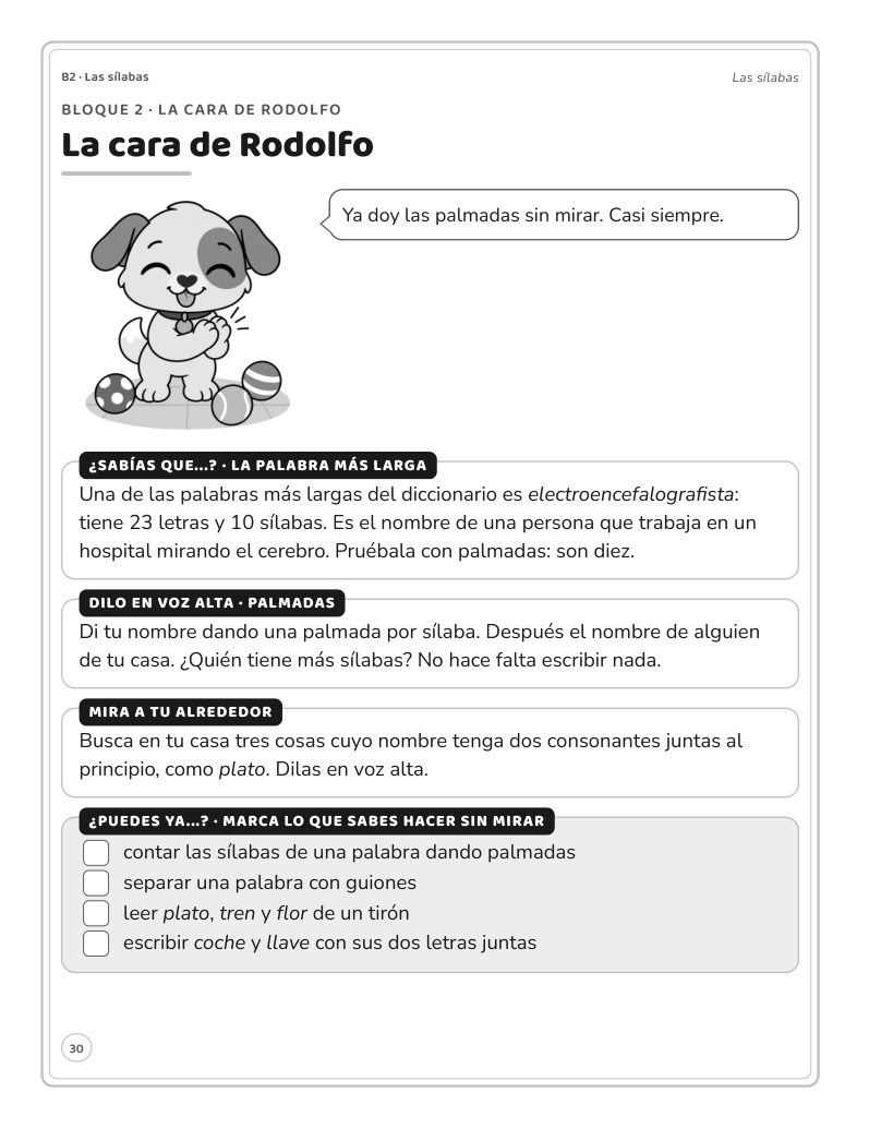 Página 30 del libro: Actividad del libro