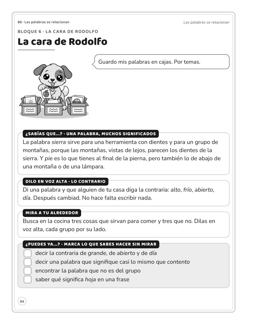 Página 84 del libro: Actividad del libro