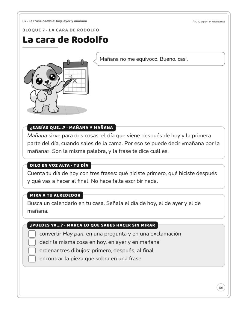 Página 101 del libro: Actividad del libro