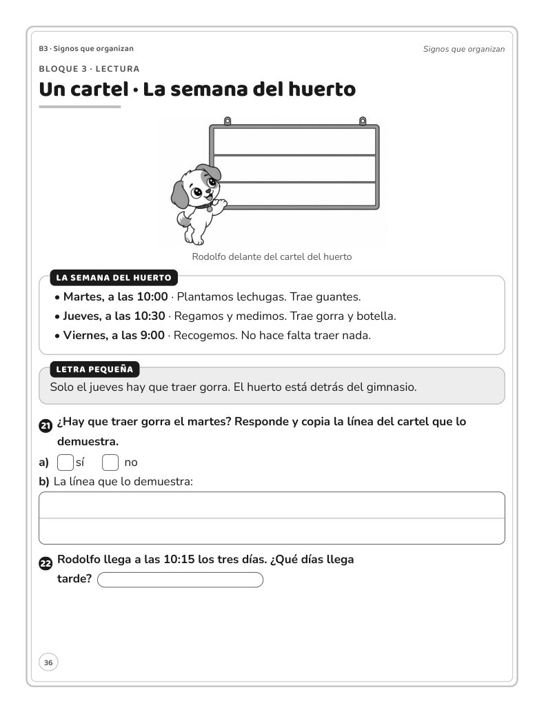 Página 36 del libro: Actividad del libro