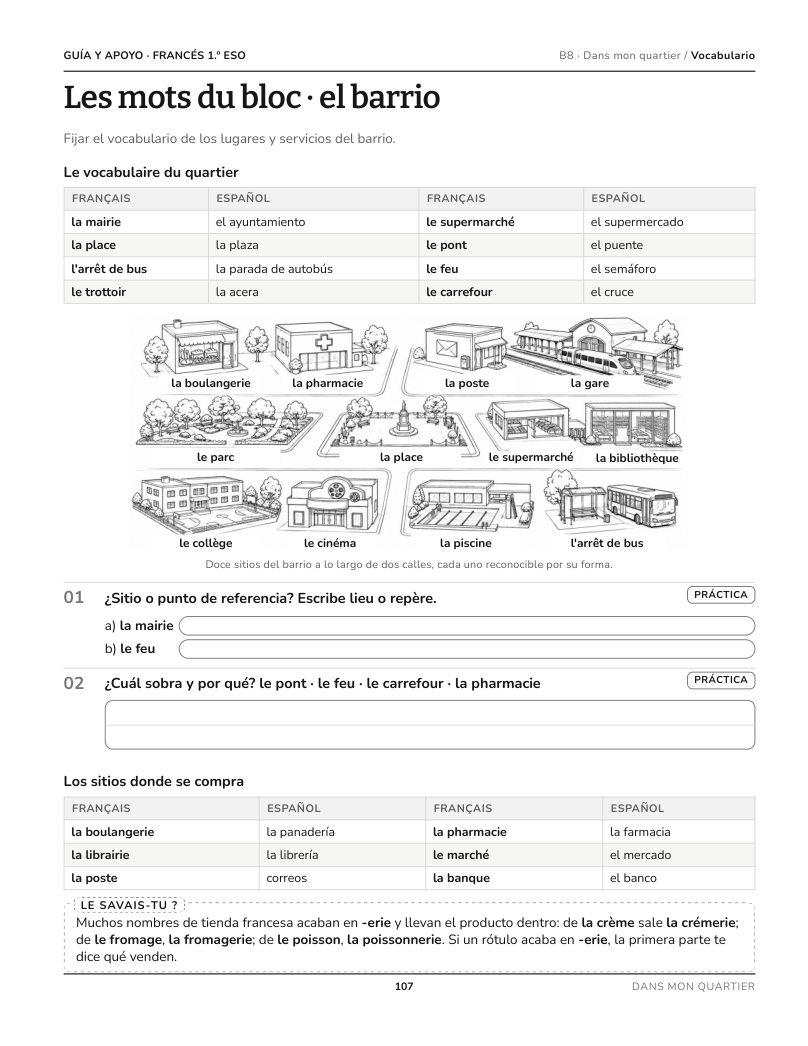 Página 107 del libro: Actividad del libro