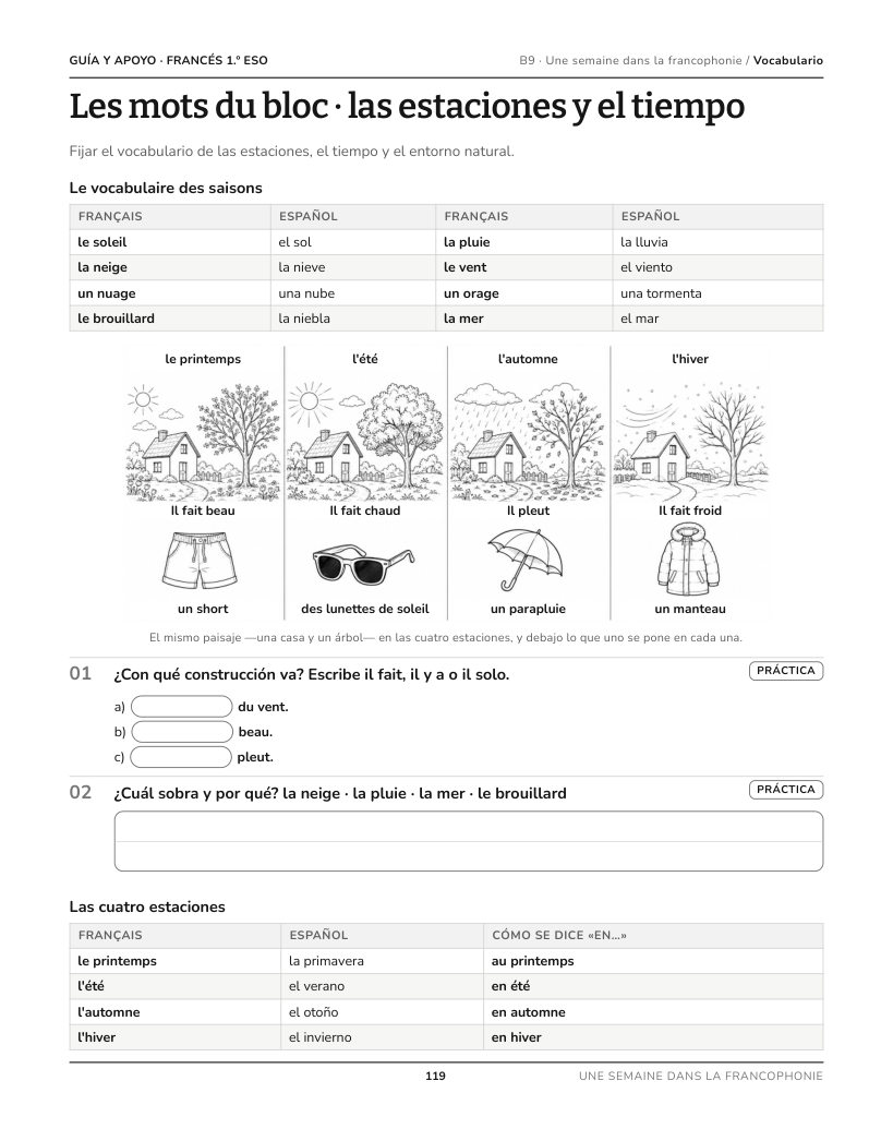 Página 119 del libro: Actividad del libro