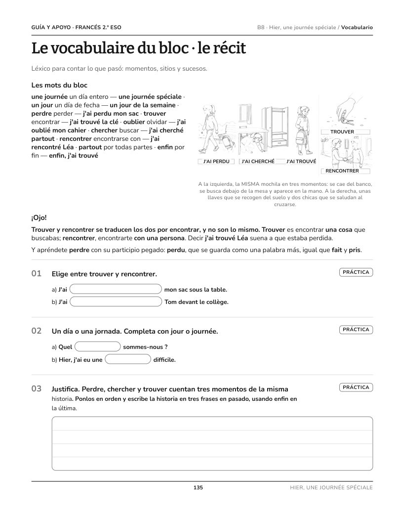 Página 135 del libro: Actividad del libro