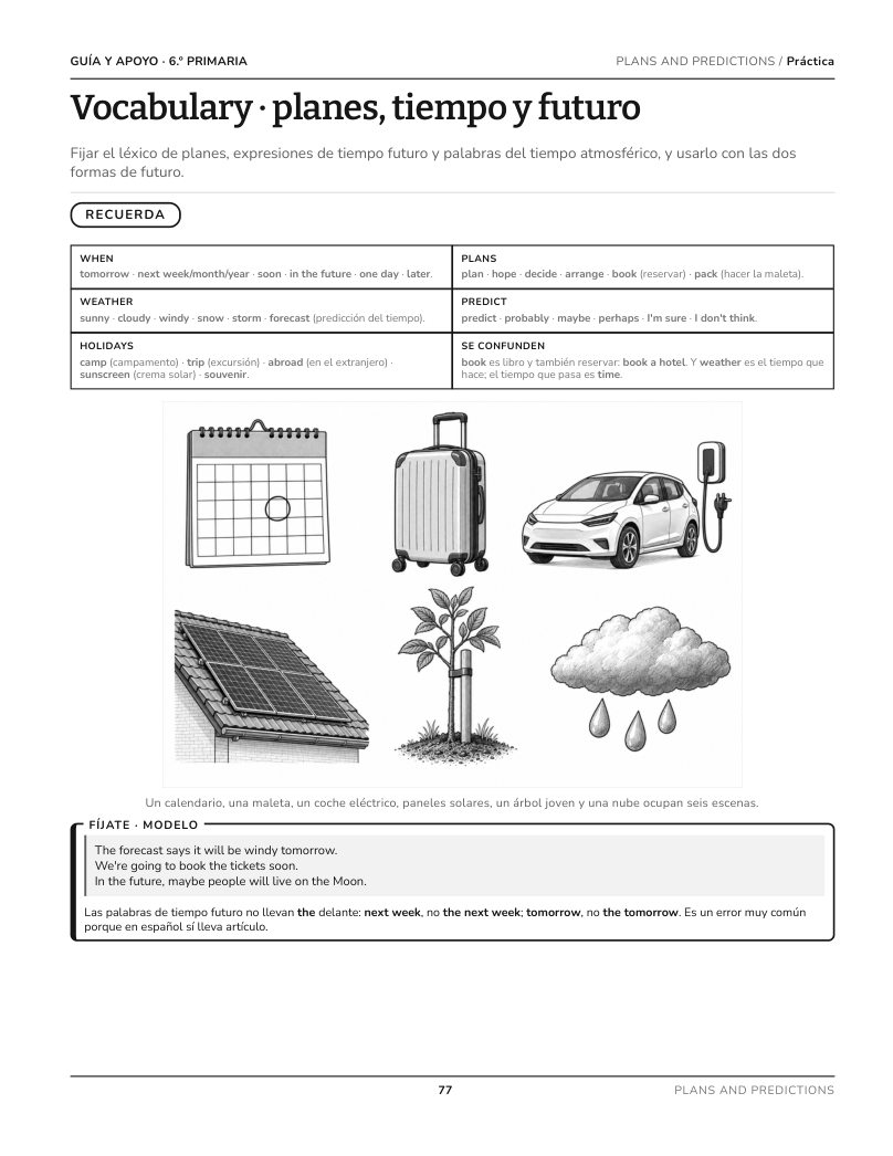 Página 77 del libro: Actividad del libro