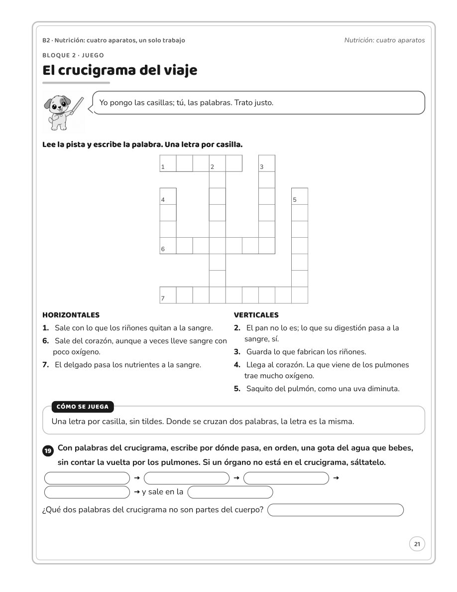 Página 21 del libro: Juego de ciencias