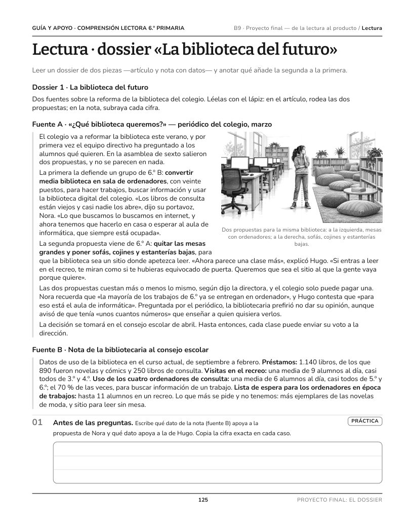 Página 125 del libro: Actividad del libro