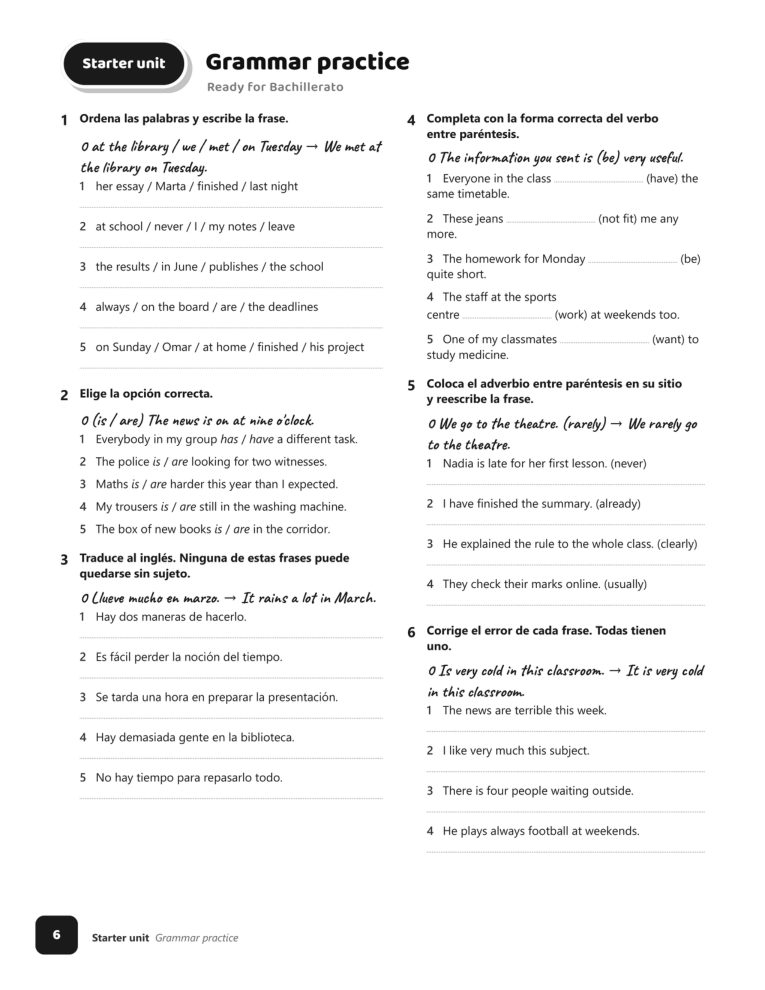 Página 6 del libro: Actividades del curso