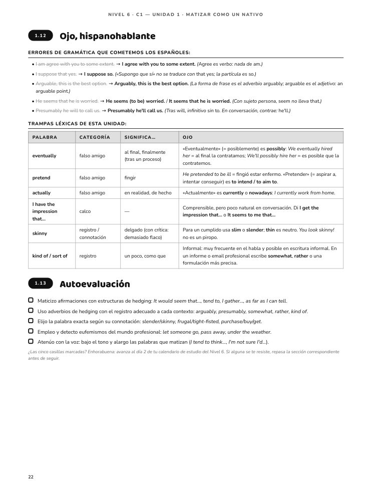 Página 22 del libro: Errores frecuentes