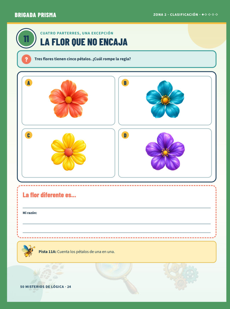 Enigma con flores