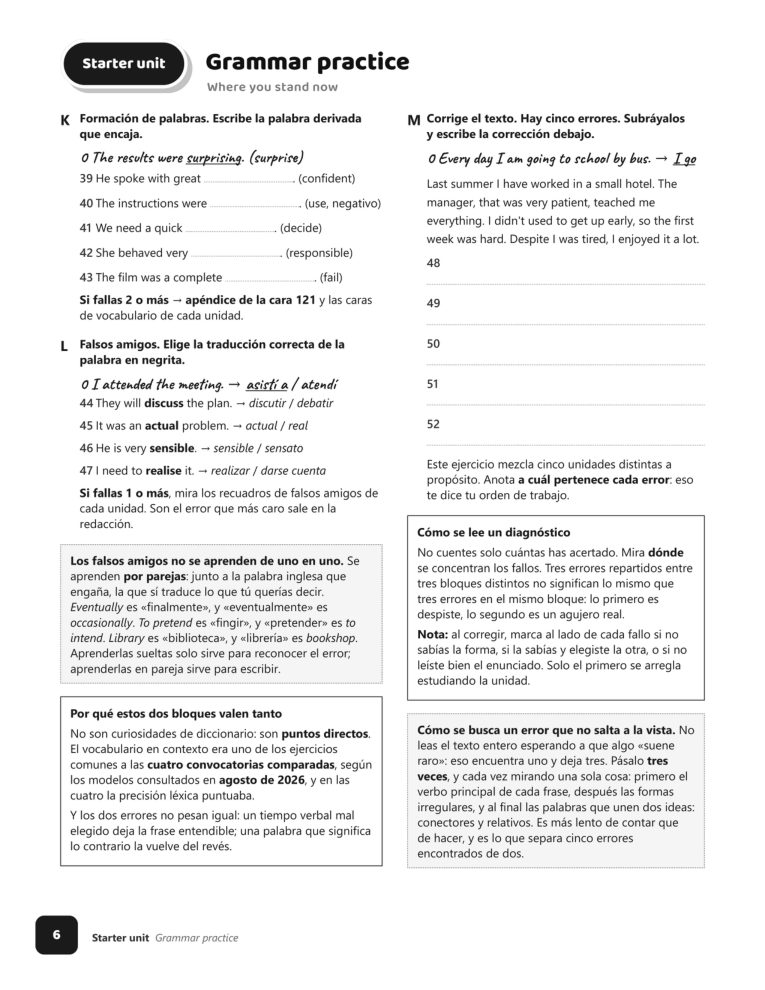 Página 6 del libro: Actividades del curso