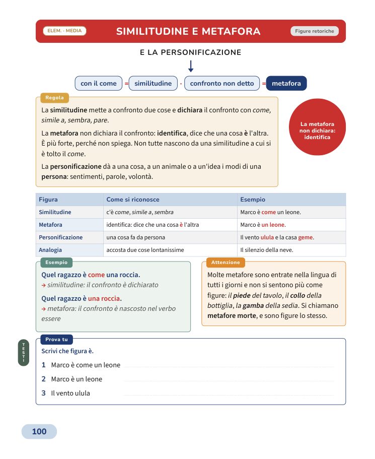 Pagina 100 del libro: Figure retoriche