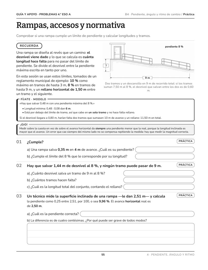 Página 55 del libro: Actividad del libro
